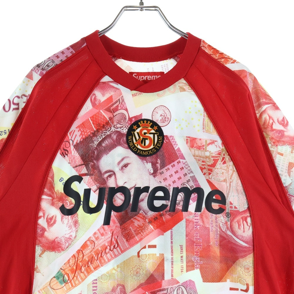 SUPREME(シュプリーム) 25AW Pounds Soccer Jersey Black サッカージャージー 半袖Tシャツ カットソー レッド