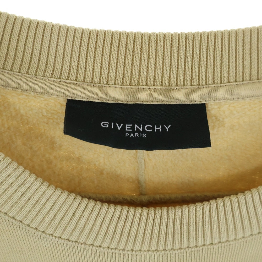 GIVENCHY(ジバンシィ) RT.TWLR ロットワイラー プリントロゴ スウェットクルーネックシャツ トレーナー マスタード