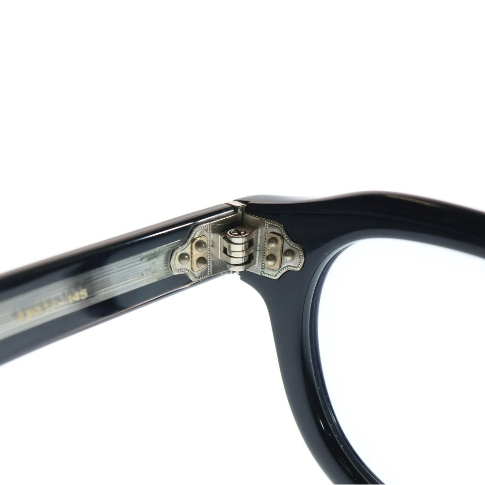 EYEVAN(アイヴァン) 7285 ラウンドシェープ ブラックフレーム クリアレンズ サングラス 眼鏡 メガネ ブラック