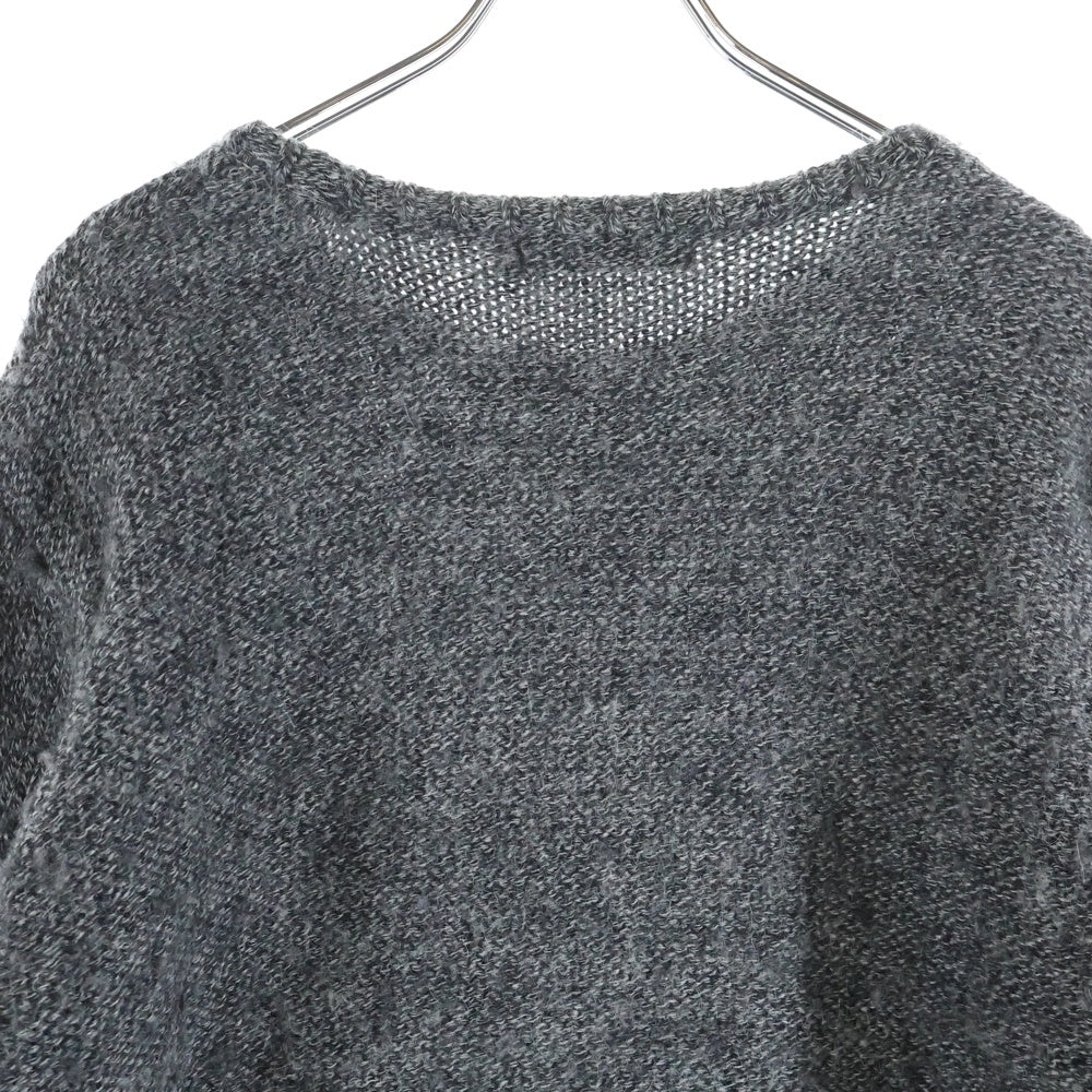 UNDERCOVERISM(アンダーカバイズム) 袖サーマル切替 ウール クルーネックニット グレー/ブラック