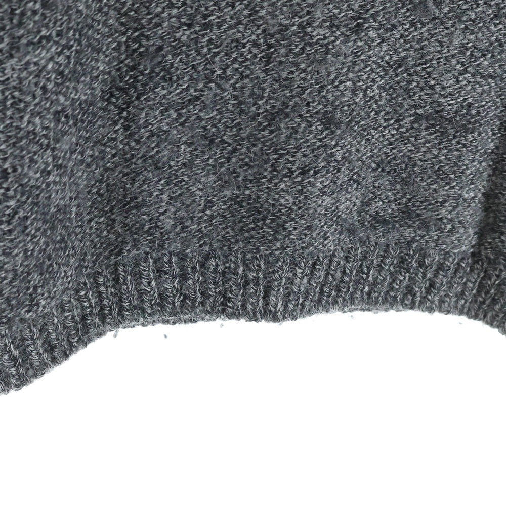 UNDERCOVERISM(アンダーカバイズム) 袖サーマル切替 ウール クルーネックニット グレー/ブラック