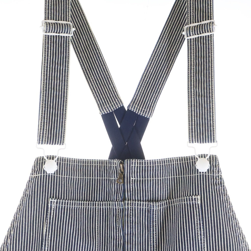 RICO(リコ) コットンオーバーオール ストライプ ヒッコリー ネイビー/ホワイト 06-8H-1533