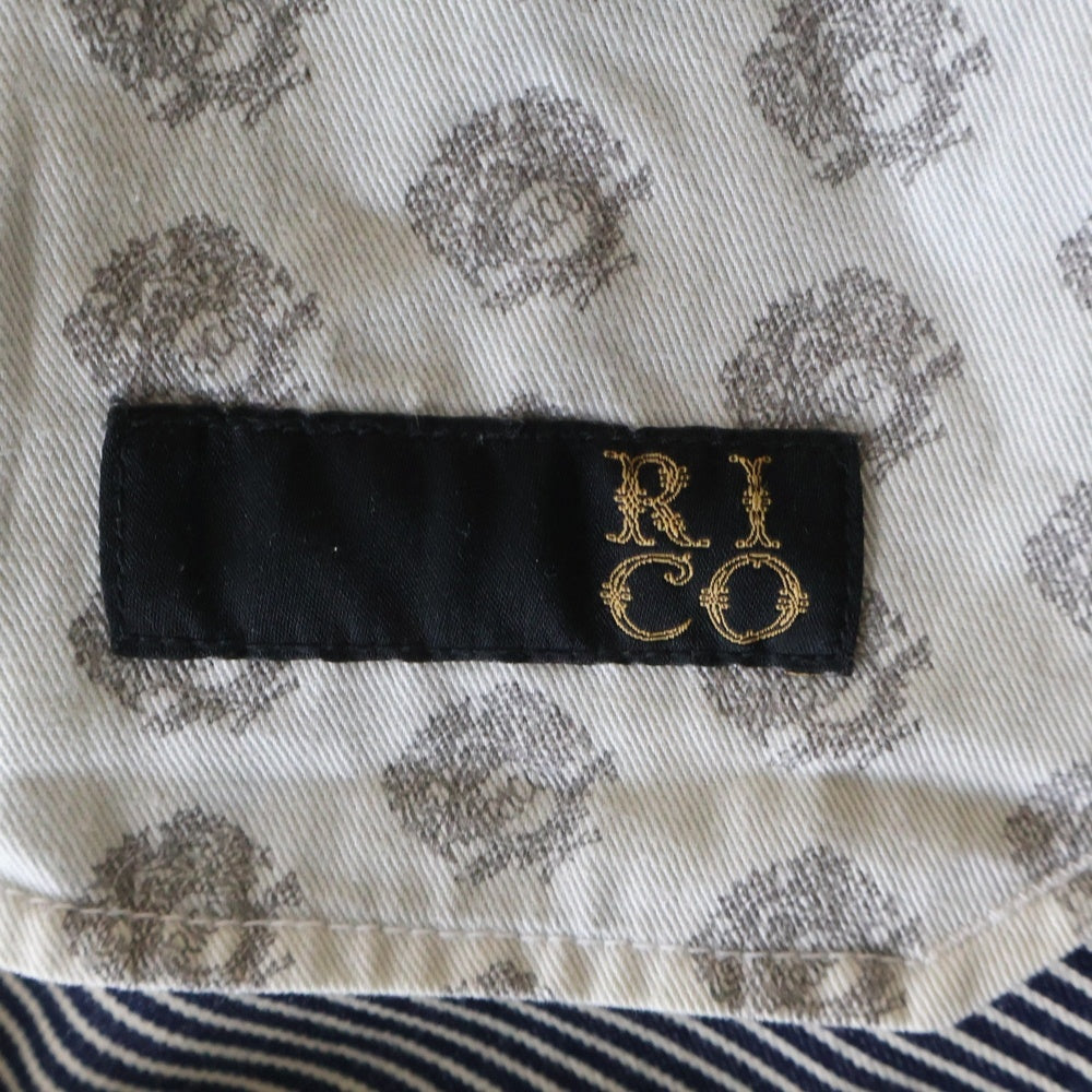 RICO(リコ) コットンオーバーオール ストライプ ヒッコリー ネイビー/ホワイト 06-8H-1533