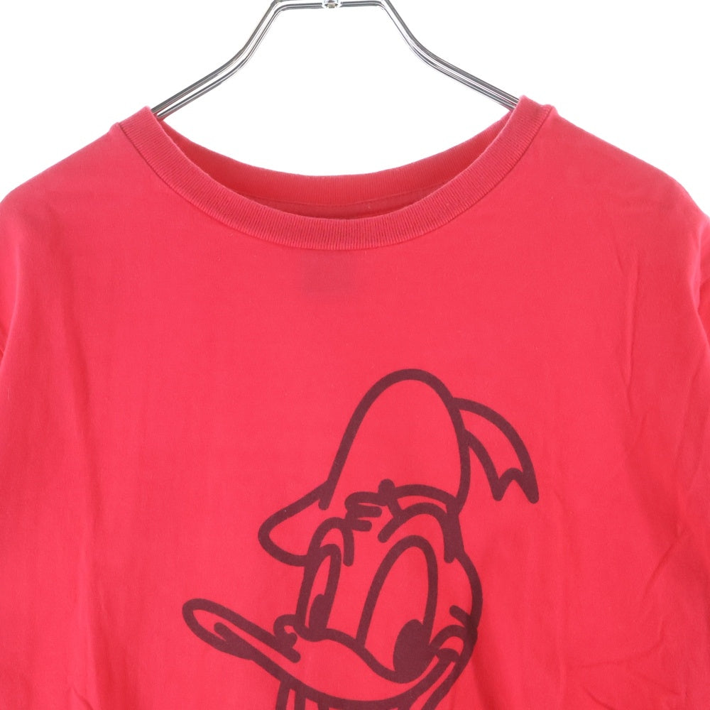 NUMBER (N)INE(ナンバーナイン) ×Disney Donald Duck ディズニー ドナルドダック プリント半袖Tシャツ カットソー レッド