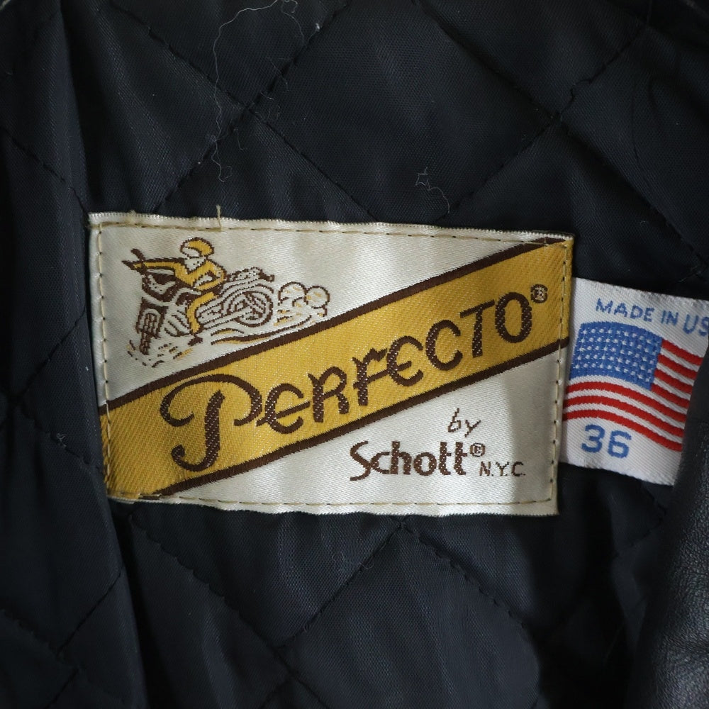 SCHOTT(ショット) 80s シングル ライダース レザージャケット ブラック