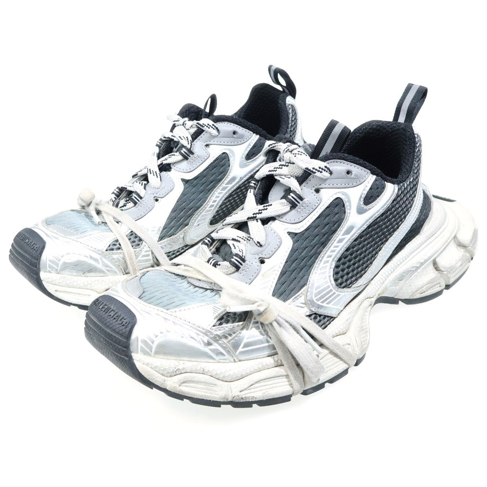 BALENCIAGA(バレンシアガ) 3XL Sneaker ユーズド加工 メッシュ レースアップ ローカットスニーカー 734734 ホワイト/ブラック