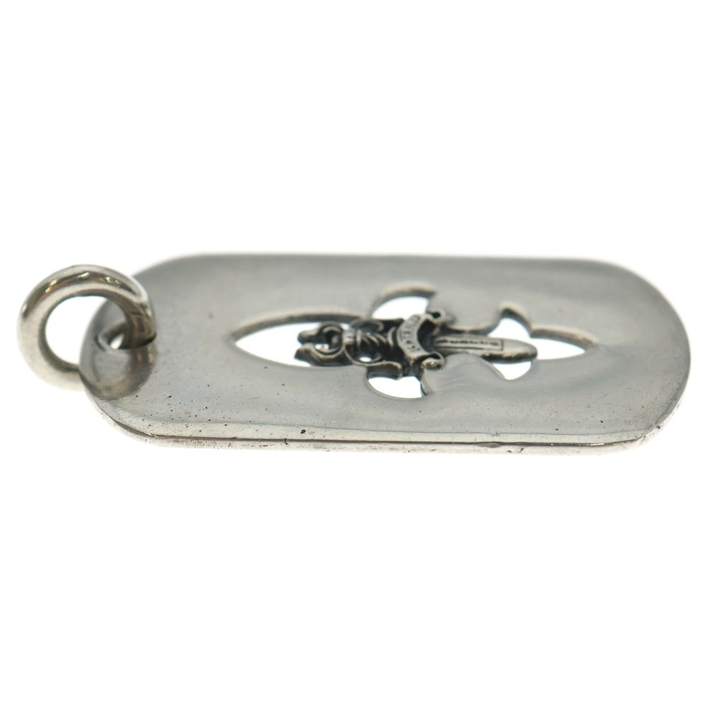 CHROME HEARTS(クロムハーツ) D TAG LRG ラージドッグタグ フレアダガー ネックレストップ シルバー