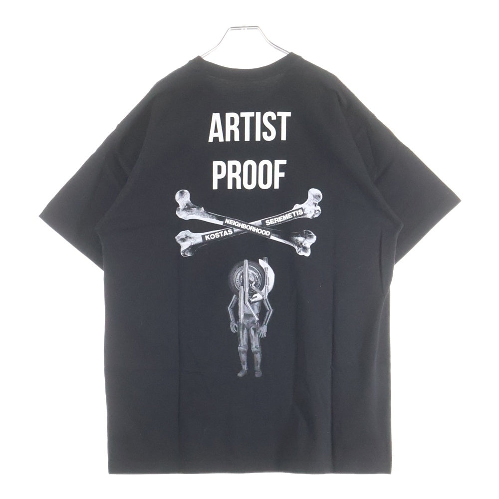 NEIGHBORHOOD(ネイバーフッド) ×KOSTAS SEREMETIS NHKS/C-TEE.SS コスタスセレメティス プリントロゴ 半袖Tシャツ カットソー ブラック