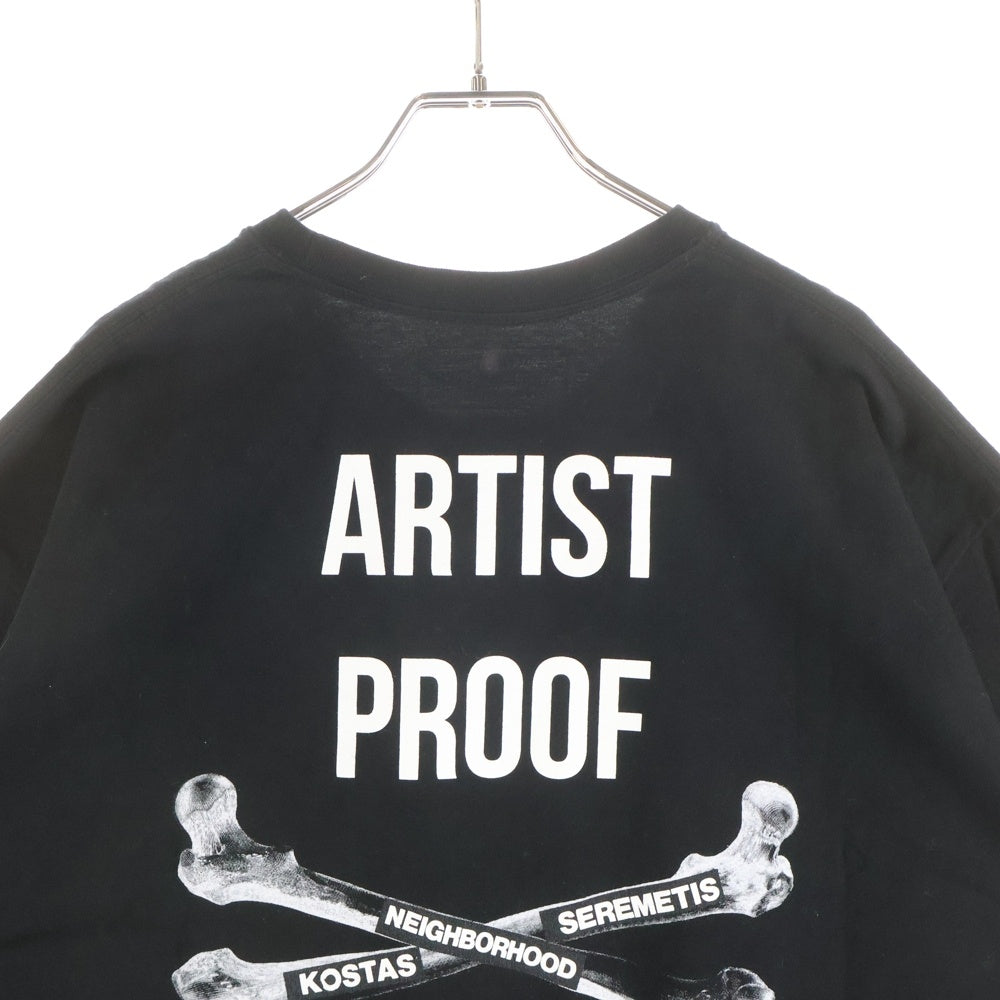 NEIGHBORHOOD(ネイバーフッド) ×KOSTAS SEREMETIS NHKS/C-TEE.SS コスタスセレメティス プリントロゴ 半袖Tシャツ カットソー ブラック