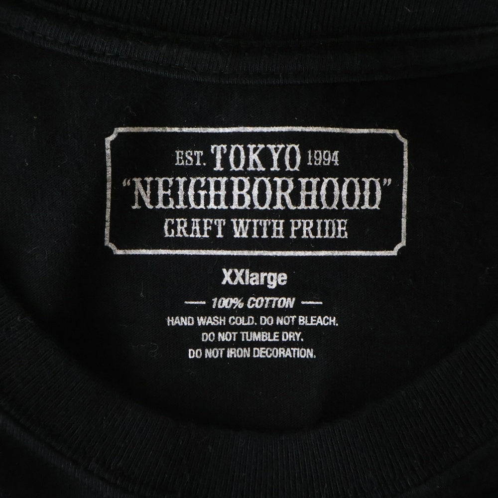 NEIGHBORHOOD(ネイバーフッド) ×KOSTAS SEREMETIS NHKS/C-TEE.SS コスタスセレメティス プリントロゴ 半袖Tシャツ カットソー ブラック