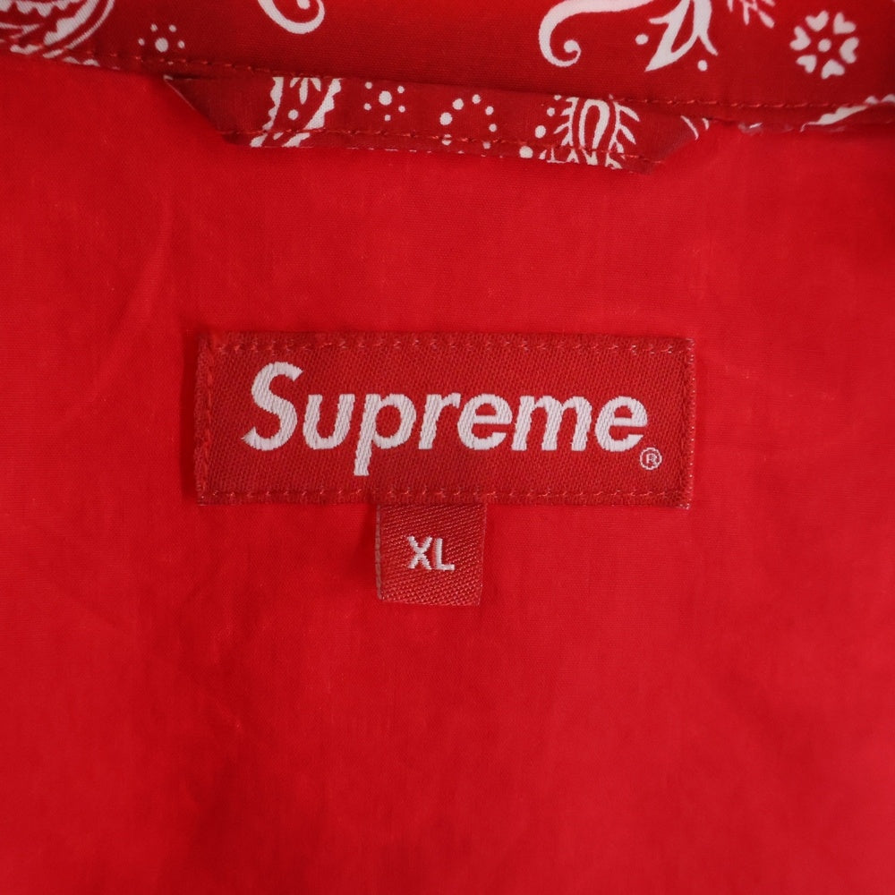 SUPREME(シュプリーム) 18SS Bandana Track Jacket バンダナ ナイロントラックジャケット レッド