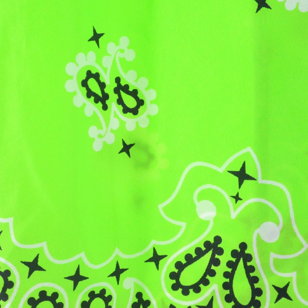 SUPREME(シュプリーム) 21SS Bandana Silk S/S Shirt バンダナ柄 シルク 半袖シャツ ライトグリーン