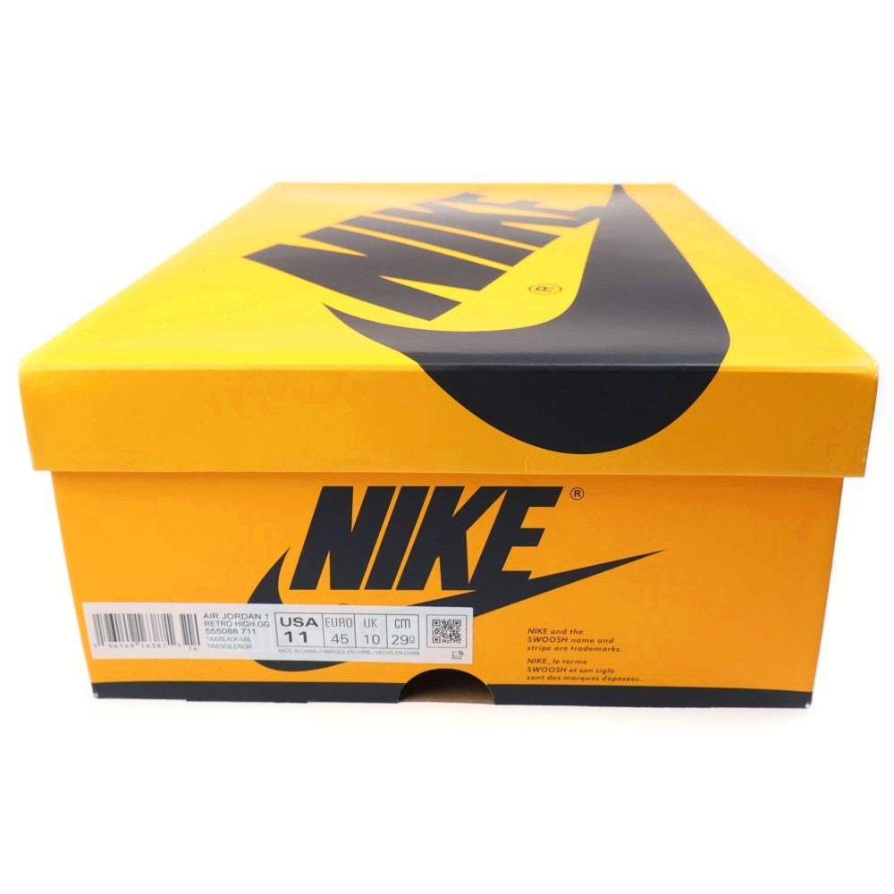 NIKE(ナイキ) AIR JORDAN1 RETRO HIGH OG TAXI 555088-711 エアジョーダン1 レトロハイ タクシー ハイカットスニーカー ブラック/ホワイト/イエロー US11/29cm