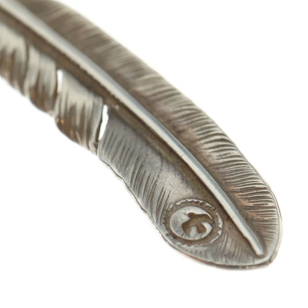 goro's(ゴローズ) 【現行】SVプレーン特大フェザー左向き シルバー ネックレストップ