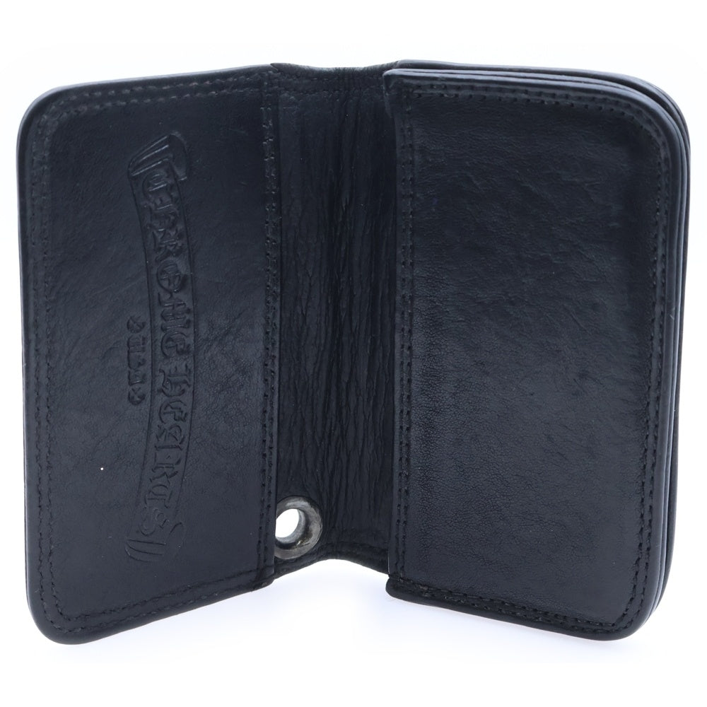 CHROME HEARTS(クロムハーツ) CARD CASE グロメット付きレザーカードケース ブラック