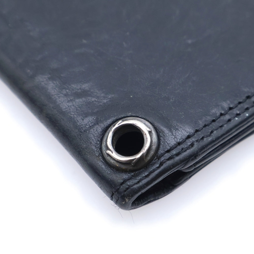 CHROME HEARTS(クロムハーツ) CARD CASE グロメット付きレザーカードケース ブラック