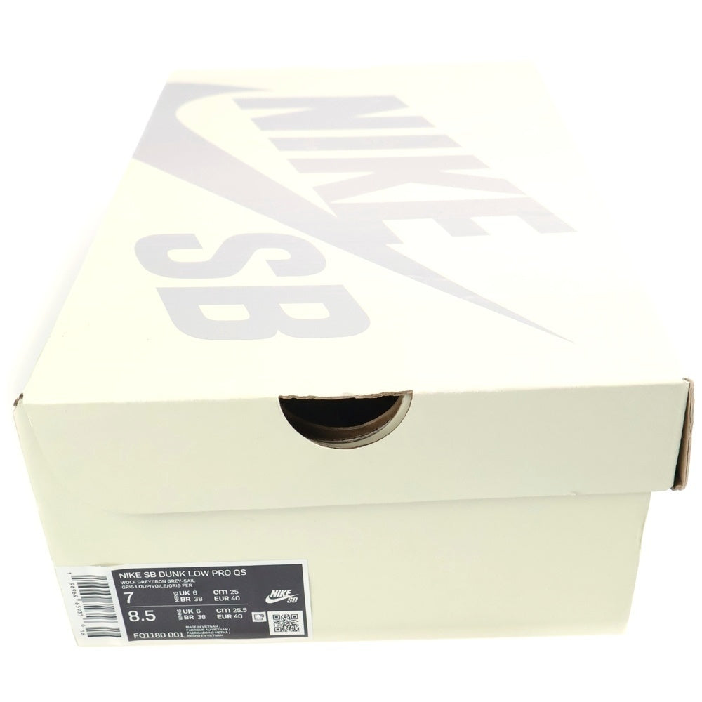 NIKE(ナイキ) ×YUTO HORIGOME DUNK LOW PRO QS FQ1180-001 堀米雄斗 ダンク プロ クイックストライク ローカットスニーカー ホワイト/グレー US7/25cm