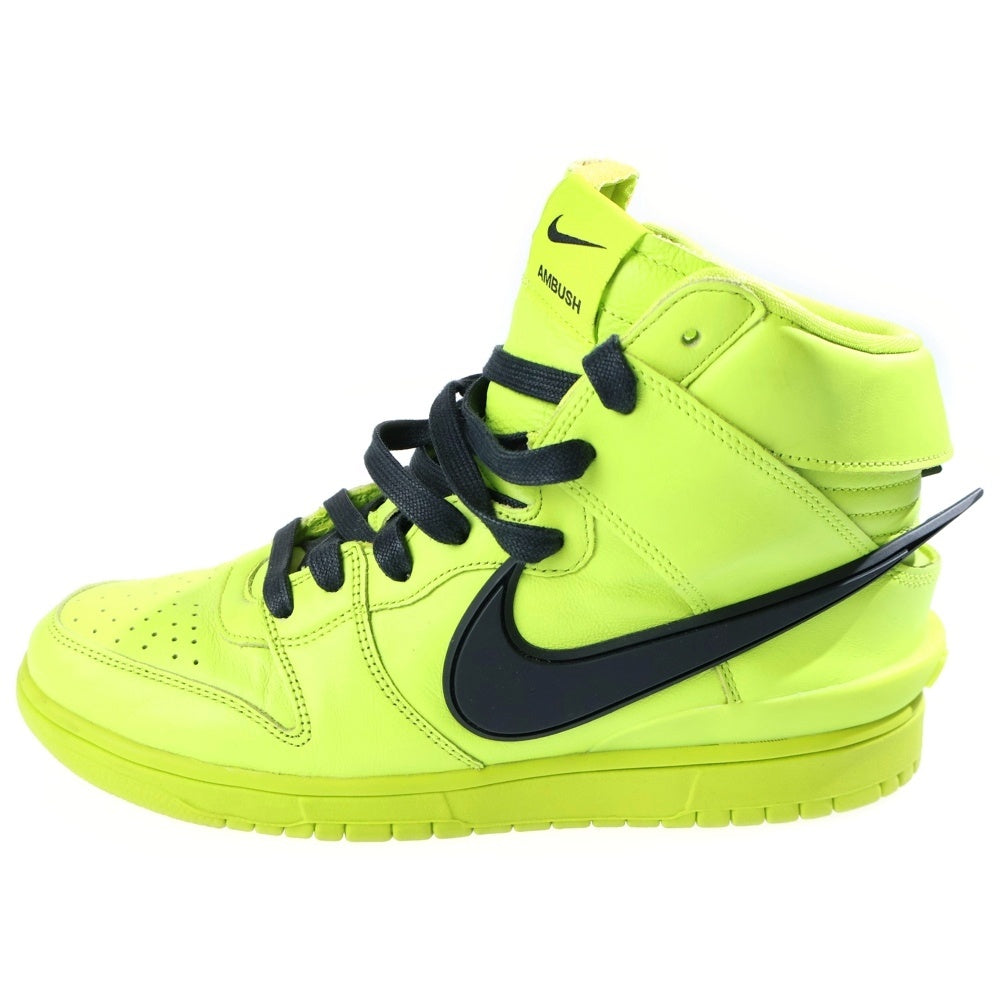 NIKE(ナイキ) ×AMBUSH DUNK HIGH FLASH LIME CU7544-300 アンブッシュ ダンク フラッシュライム ハイカットスニーカー イエロー US9.5/27.5cm