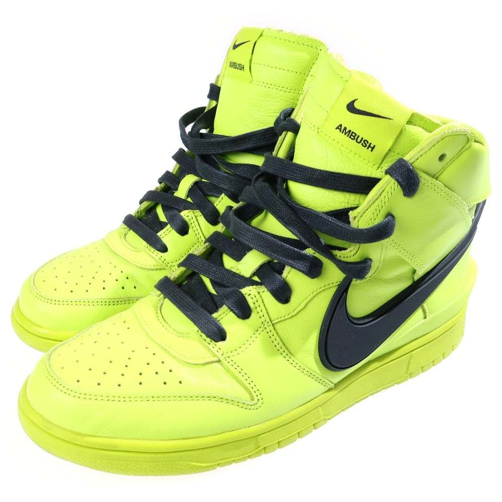 NIKE(ナイキ) ×AMBUSH DUNK HIGH FLASH LIME CU7544-300 アンブッシュ ダンク フラッシュライム ハイカットスニーカー イエロー US9.5/27.5cm
