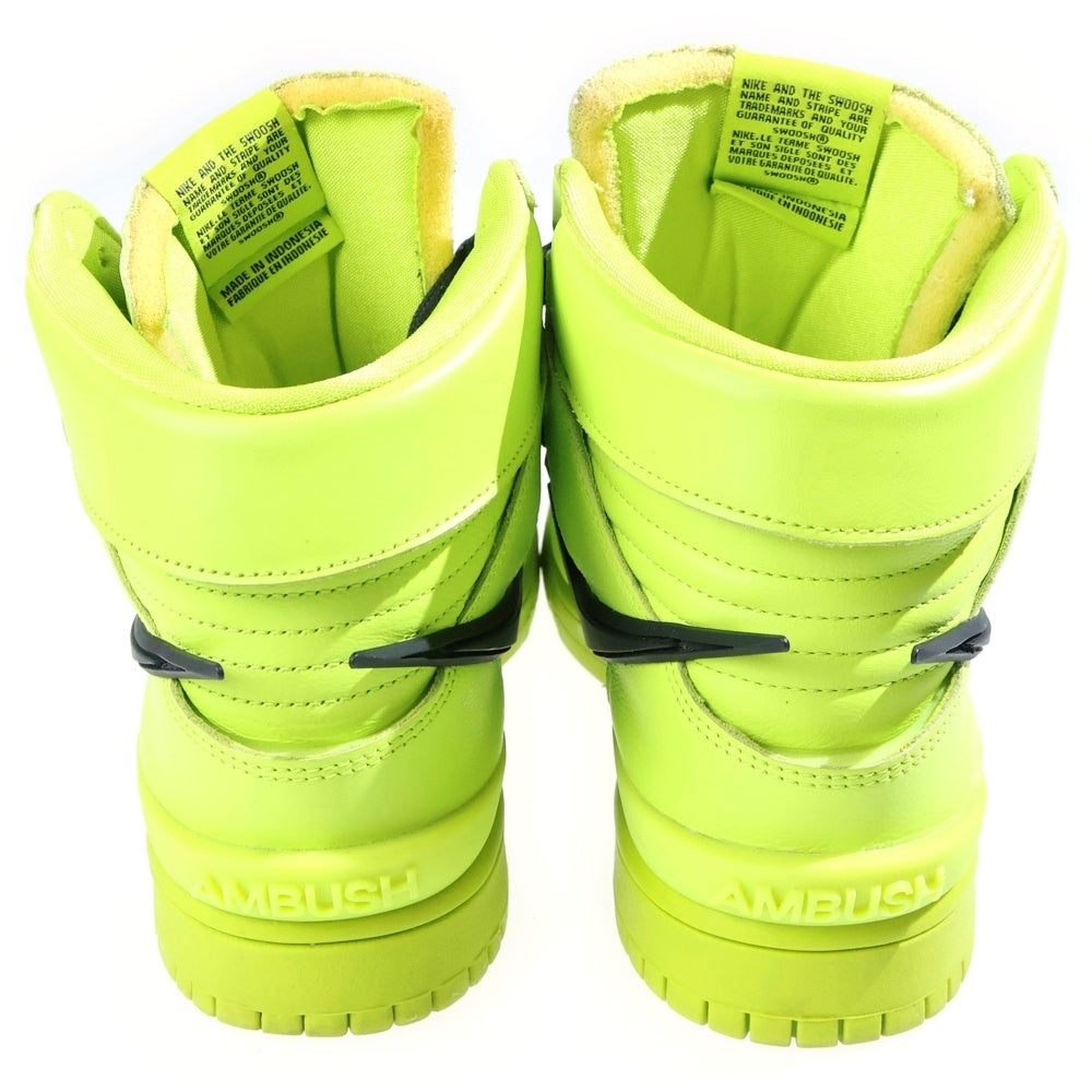 NIKE(ナイキ) ×AMBUSH DUNK HIGH FLASH LIME CU7544-300 アンブッシュ ダンク フラッシュライム ハイカットスニーカー イエロー US9.5/27.5cm