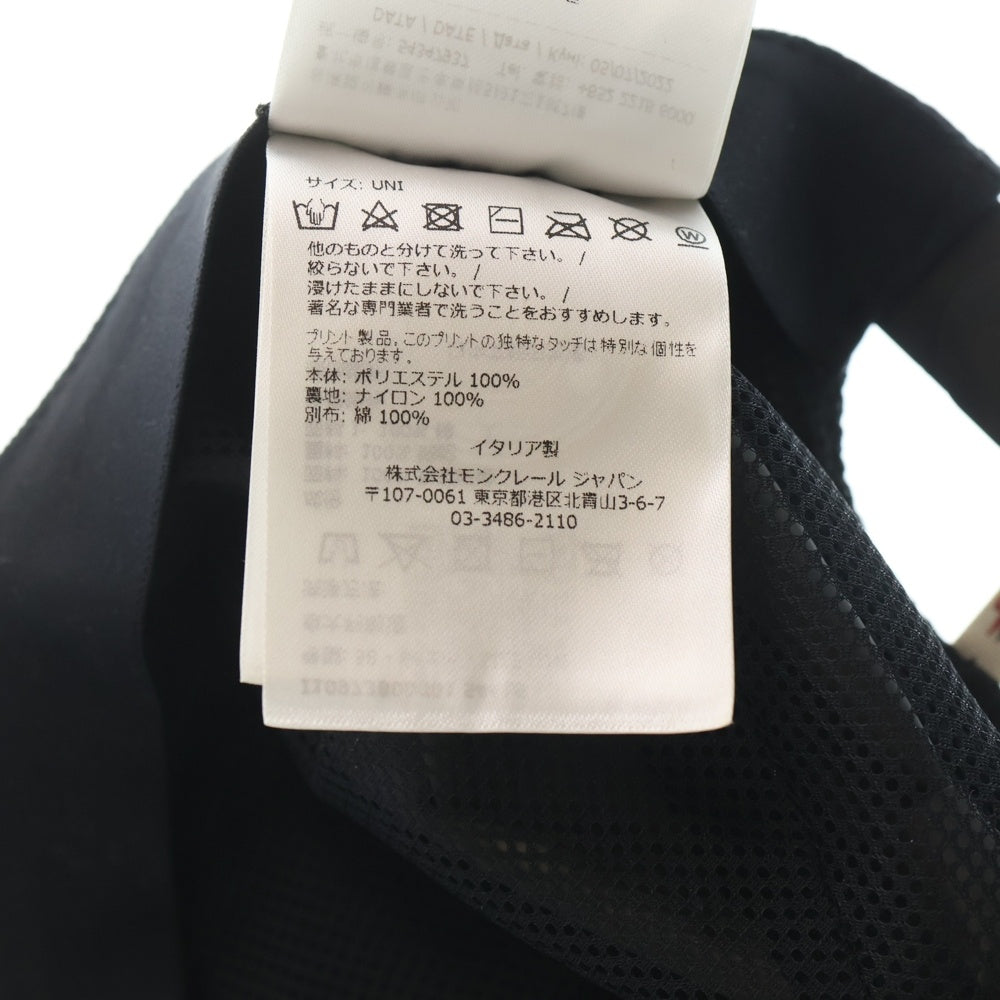 MONCLER(モンクレール) BASEBALL フロントロゴ ナイロンベースボールキャップ 帽子 ブラック I10973B00001