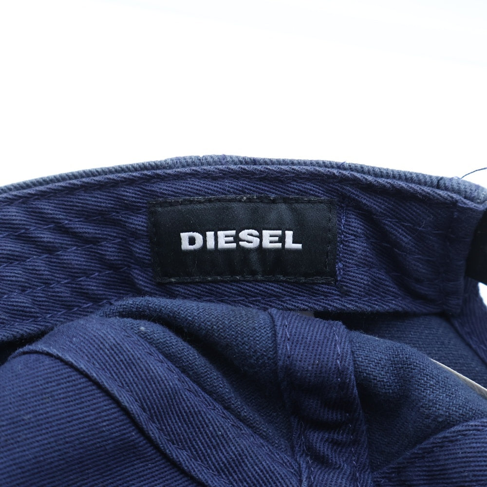 DIESEL(ディーゼル) ロゴプリント ベースボールキャップ 帽子 ネイビー