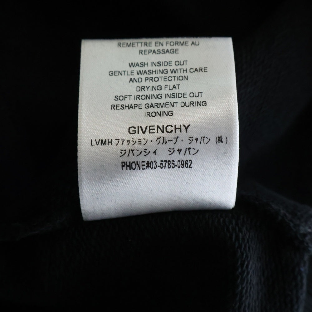 GIVENCHY(ジバンシィ) メタリックロゴスウェットプルオーバーパーカー ブラック BMJ06R30AF