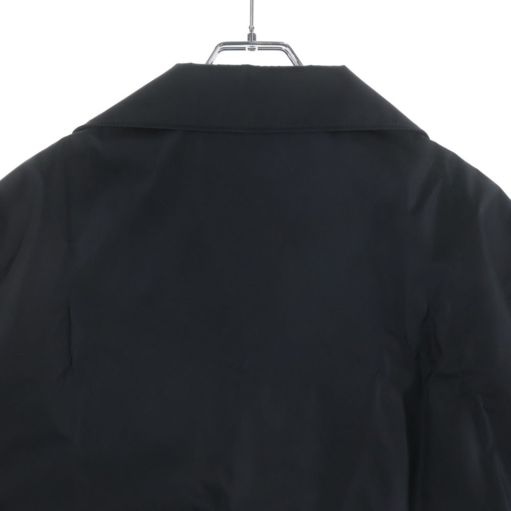 PRADA(プラダ) RE-NYLON リナイロン トライアングルロゴ ナイロン オープンカラー 半袖シャツ ブラック SC449 S182 1WQ8