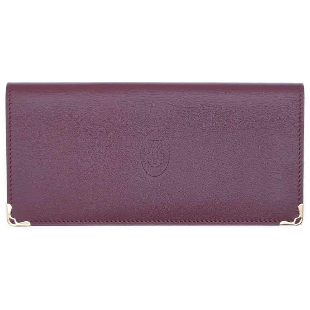 Cartier(カルティエ) マスト ドゥ カルティエ 長財布 カーフスキン ボルドー