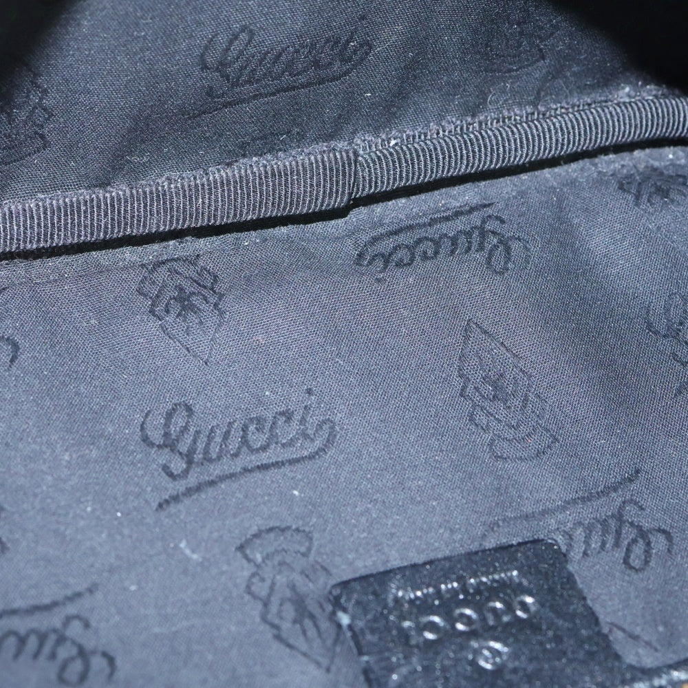 GUCCI(グッチ) GGスプリーム 総柄エナメル ボディーバッグ/ウエストバッグ ブラック 233269