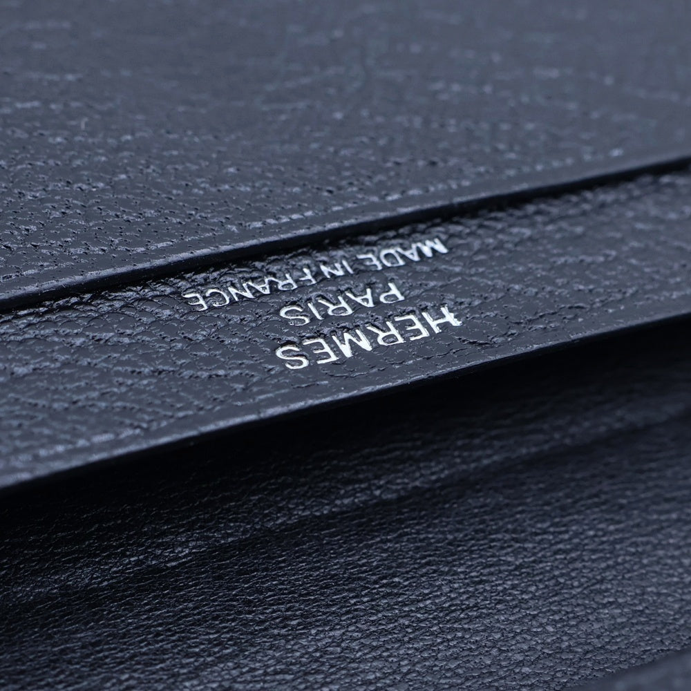 HERMES(エルメス) ベアン ミニ コイン/カードケース D刻印 シルバー金具 ブラック レディース