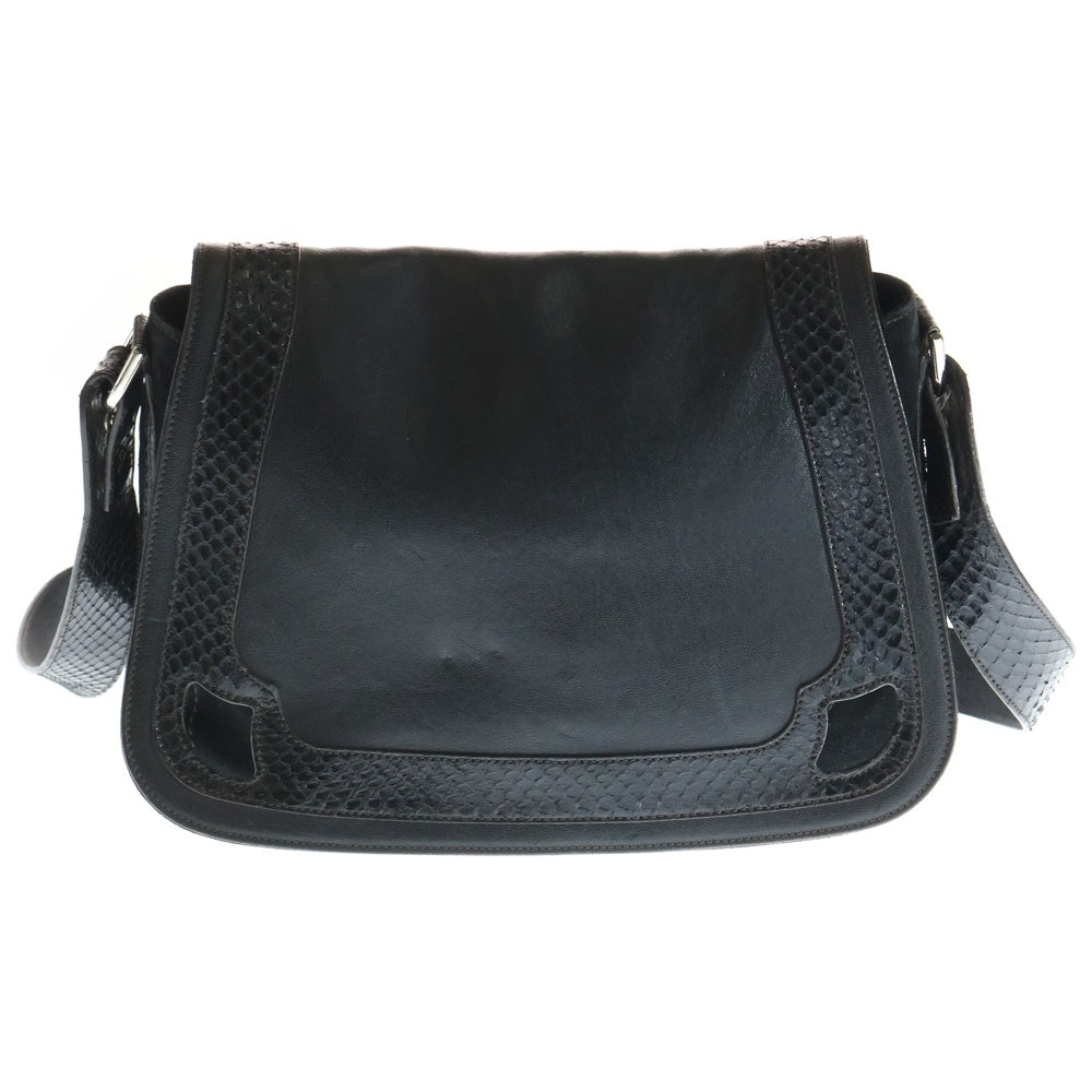 Cartier(カルティエ) マルチェロ ドゥ カルティエ MM パイソン柄 2WAY ショルダーバッグ ブラック