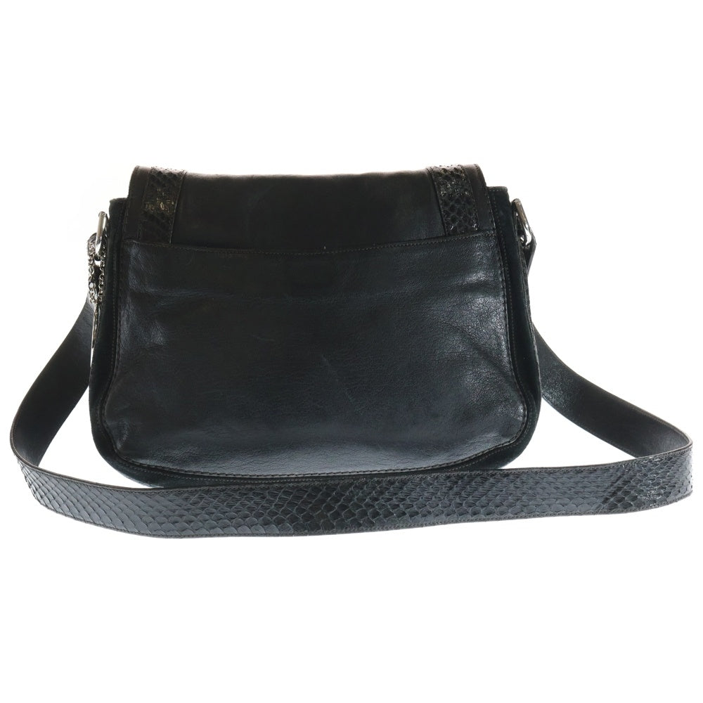 Cartier(カルティエ) マルチェロ ドゥ カルティエ MM パイソン柄 2WAY ショルダーバッグ ブラック