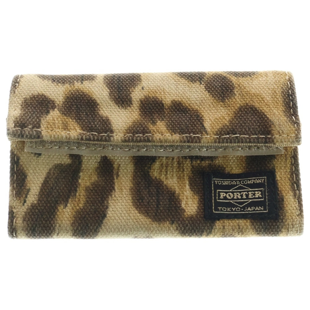 HEAD PORTER(ヘッド ポーター) レオパードキャンパス 6連キーケース ブラウン