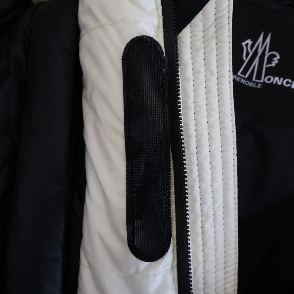 MONCLER(モンクレール) GRENOBLE GIRDWOOD ナイロン フーデッド ジップアップ ダウンジャケット ホワイト D20974184385 53071