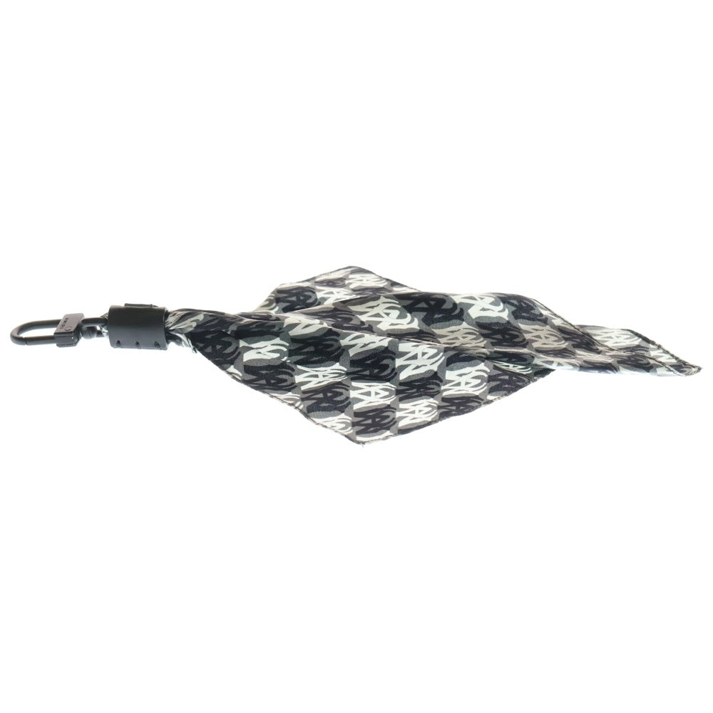 AMIRI(アミリ) 総柄 シルク スカーフ キーホルダー ブラック