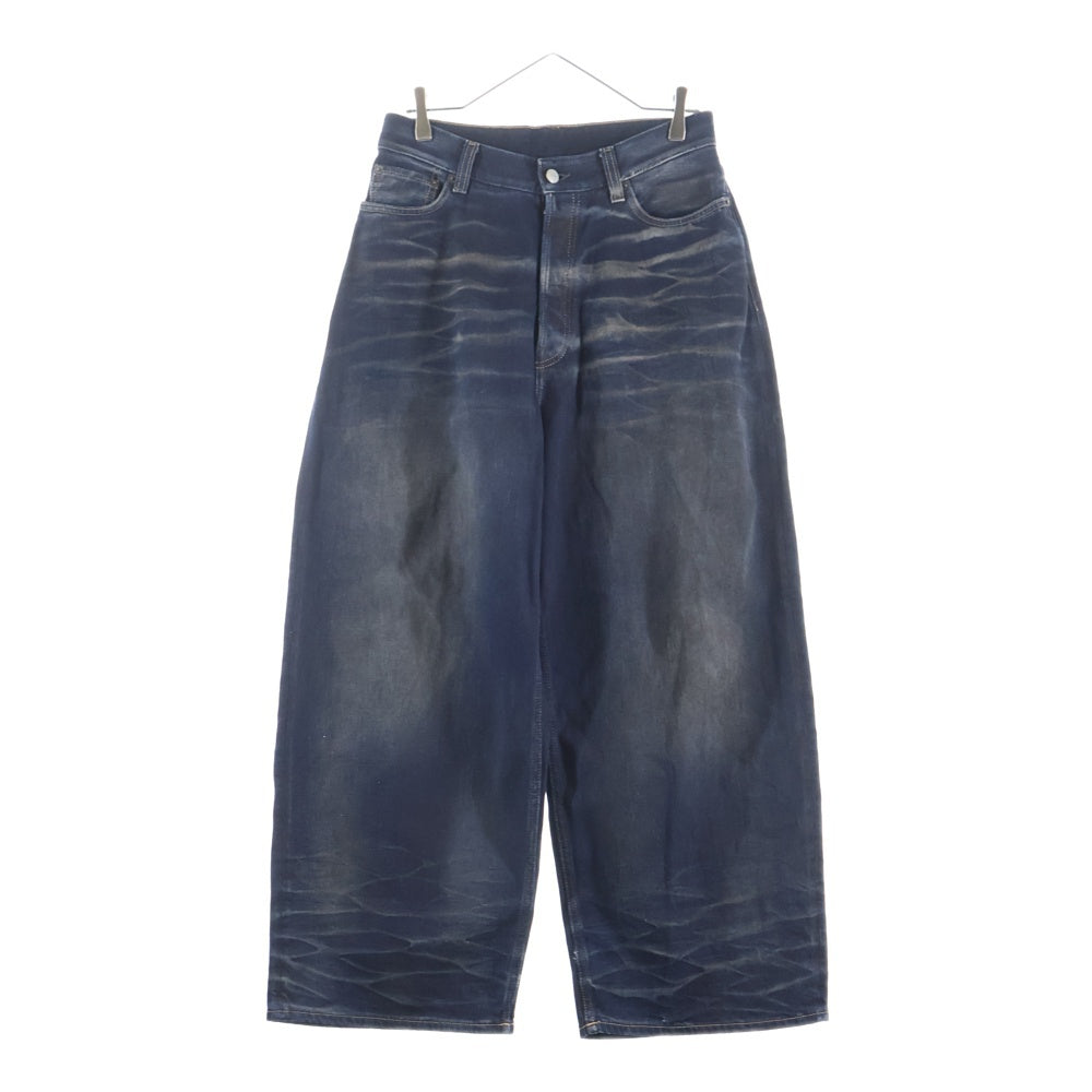 Acne Studios(アクネ ストゥディオズ) FN Darkside Leather Pants ダークサイド レザーポケット バギー パンツ インディゴ B00370