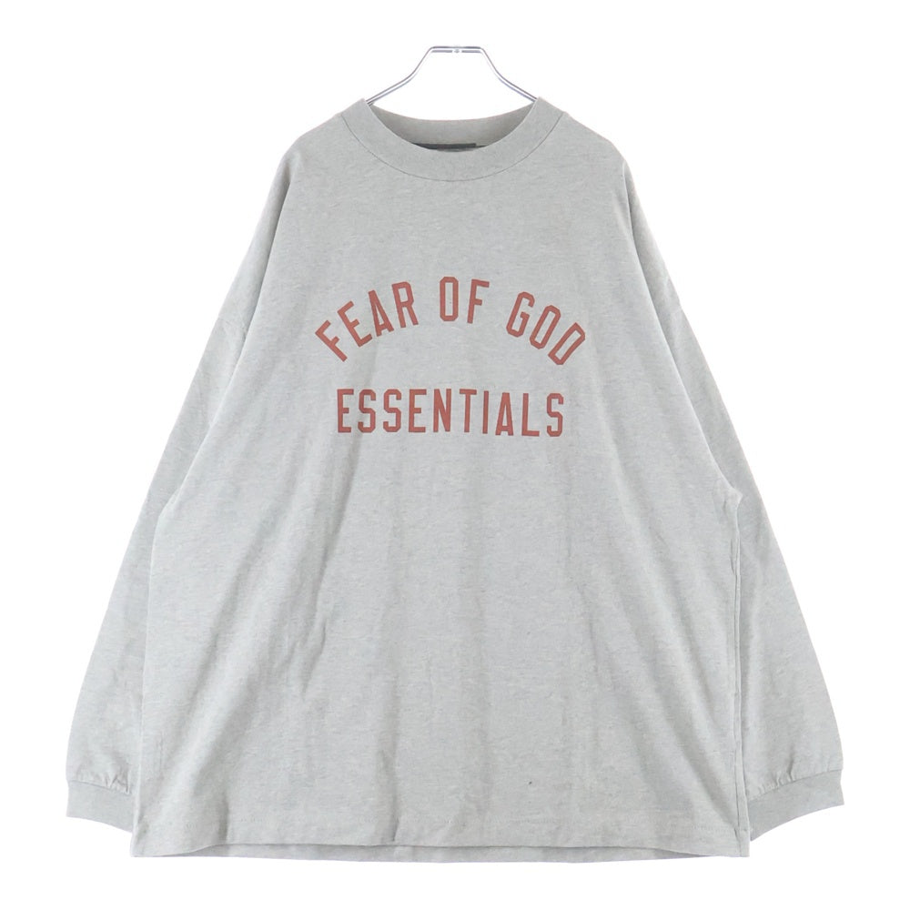 FEAR OF GOD ESSENTIALS(フィアオブゴッド エッセンシャルズ) ロゴプリント 長袖Tシャツ カットソー グレー