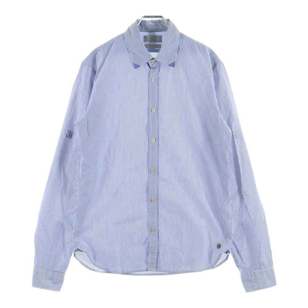 SCOTCH&SODA(スコッチ アンド ソーダ) ストライプ柄 長袖シャツ ブルー/ホワイト