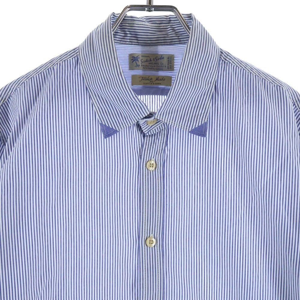 SCOTCH&SODA(スコッチ アンド ソーダ) ストライプ柄 長袖シャツ ブルー/ホワイト