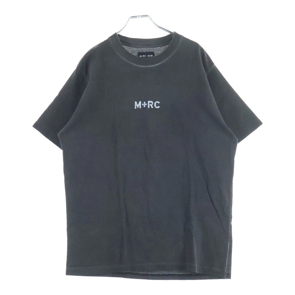 M+RC NOIR(マルシェノア) フェード加工 両面プリント半袖Tシャツ カットソー ブラック