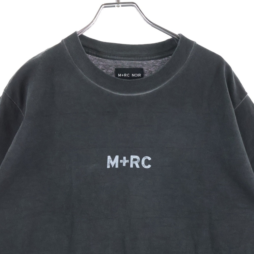 M+RC NOIR(マルシェノア) フェード加工 両面プリント半袖Tシャツ カットソー ブラック