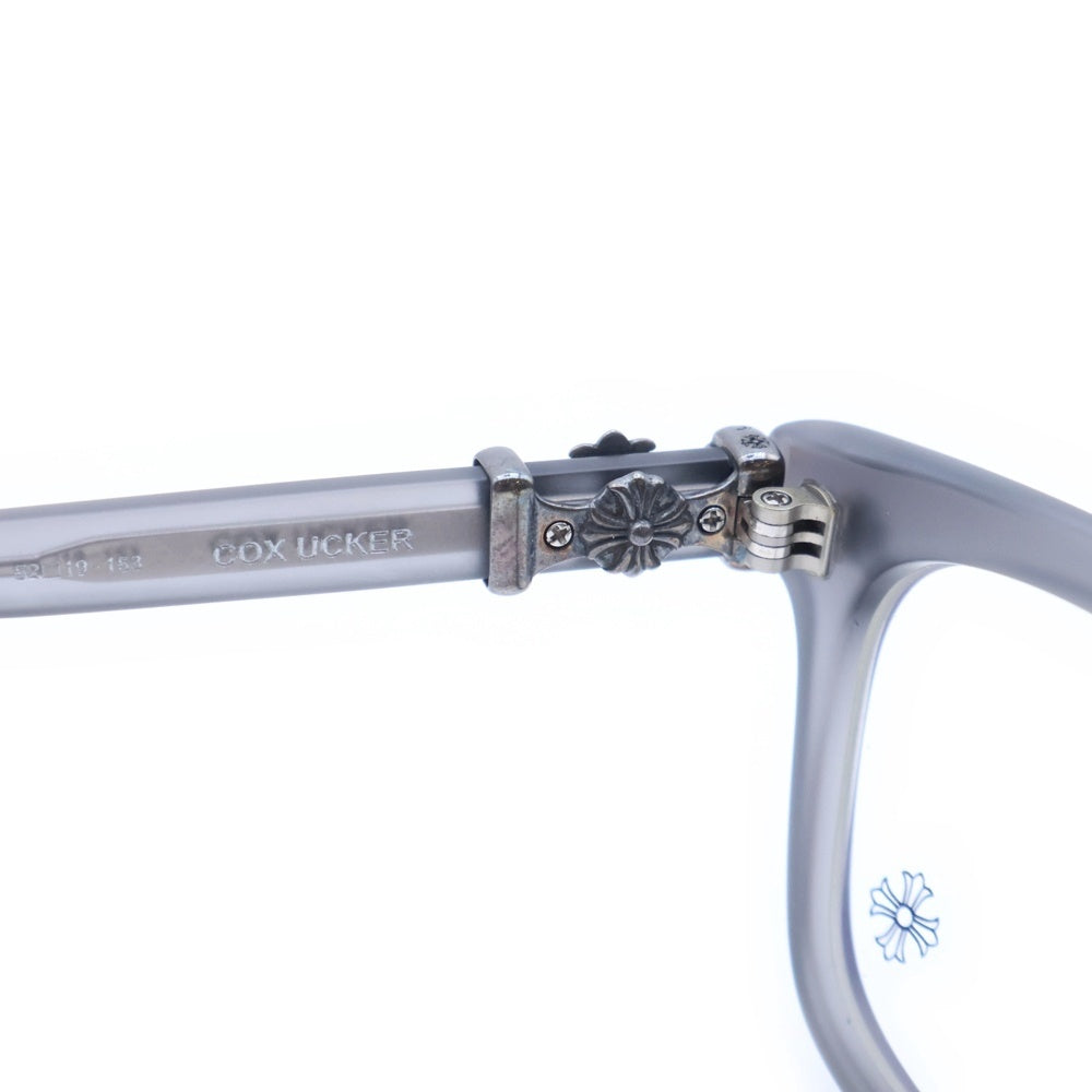 CHROME HEARTS(クロムハーツ) COX UCKER ウェリントンフレーム クリアレンズ メガネ 眼鏡 アイウェア グレー