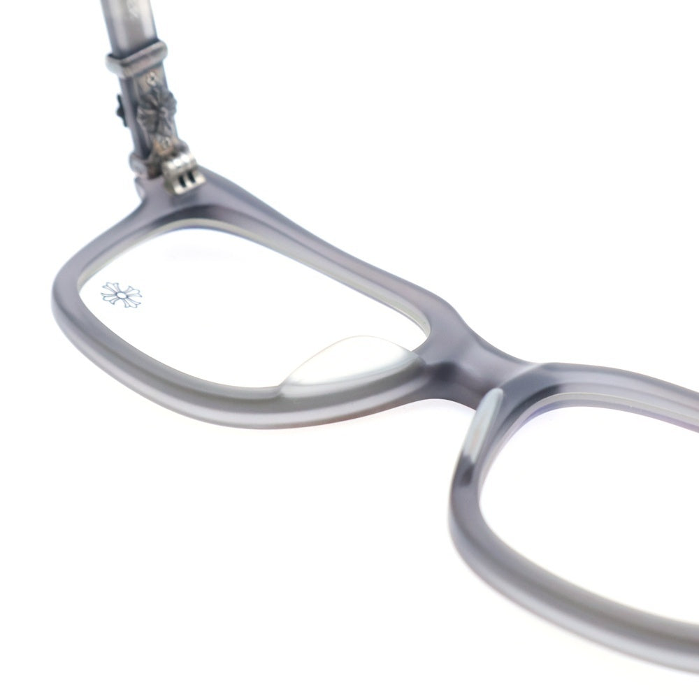 CHROME HEARTS(クロムハーツ) COX UCKER ウェリントンフレーム クリアレンズ メガネ 眼鏡 アイウェア グレー