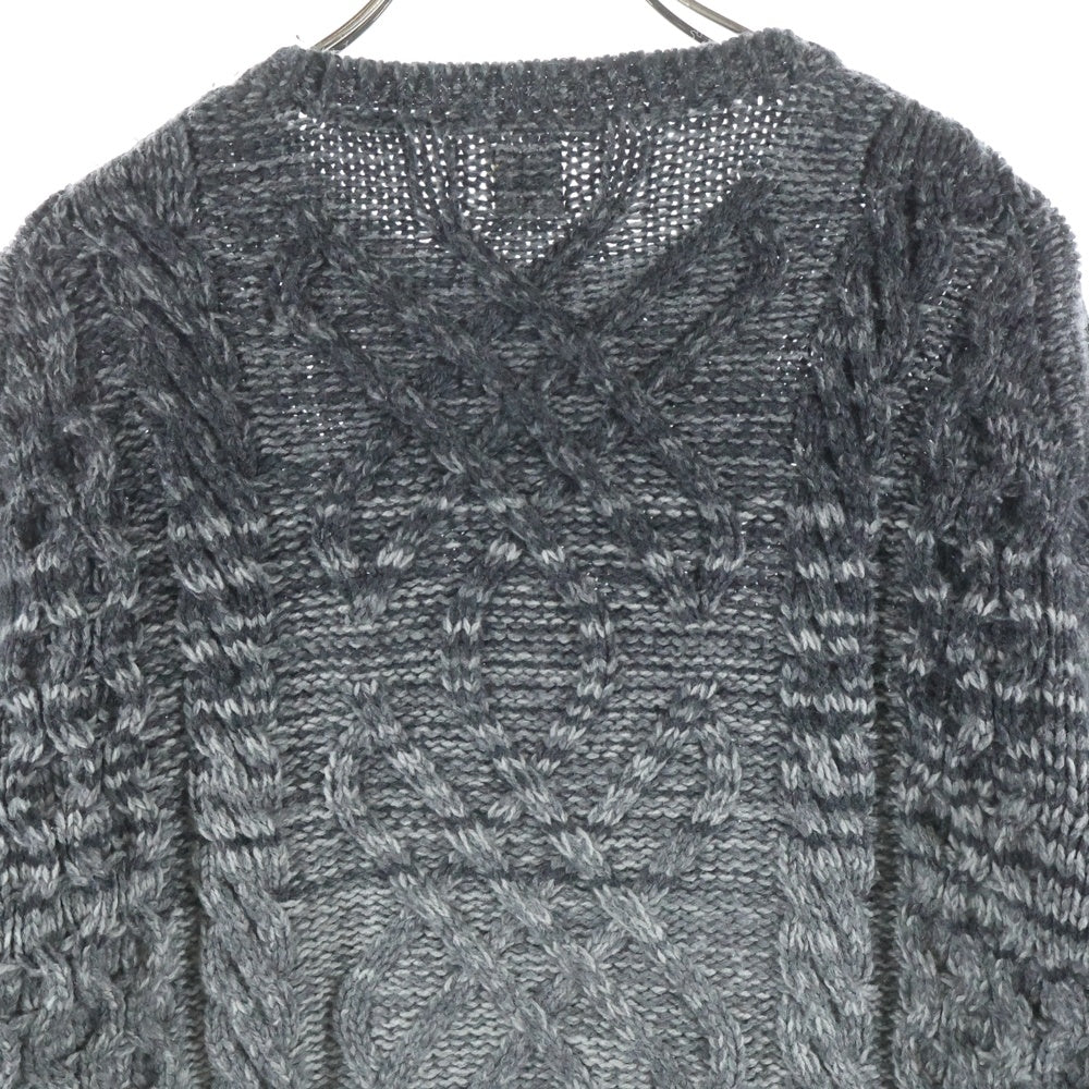 RON HERMAN(ロンハーマン) ウール リブ編み ニット クルーネックセーター グレー 3020800065