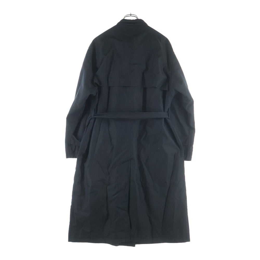 AURALEE(オーラリー) WASHED FINX CUPRO TWILL LONG COAT フィンクスコットン トレンチコート アウター ブラック A20AC01FC