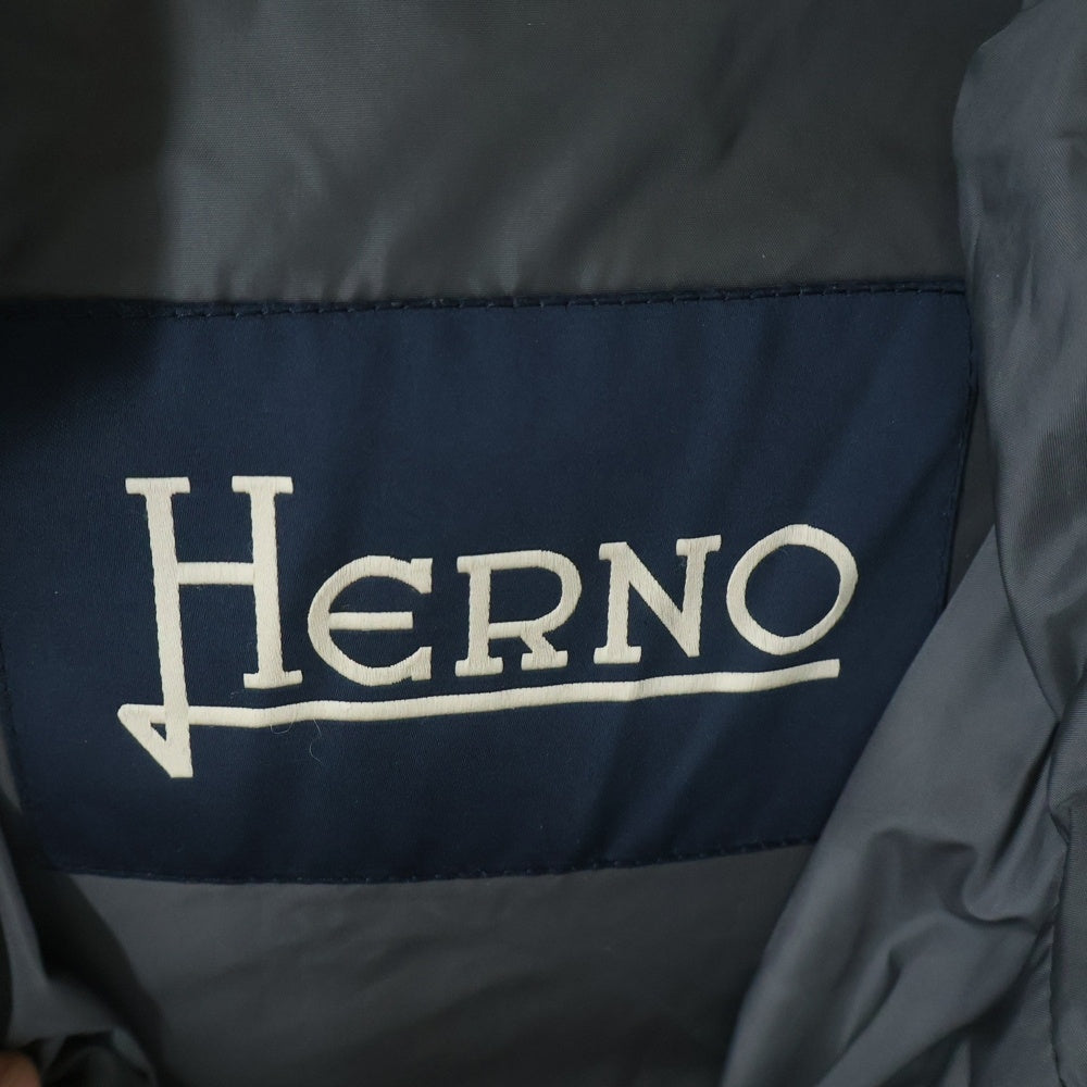 HERNO(ヘルノ) 異素材切替 ダウンジャケット アウター グレー PIPI0636U-12004-9460