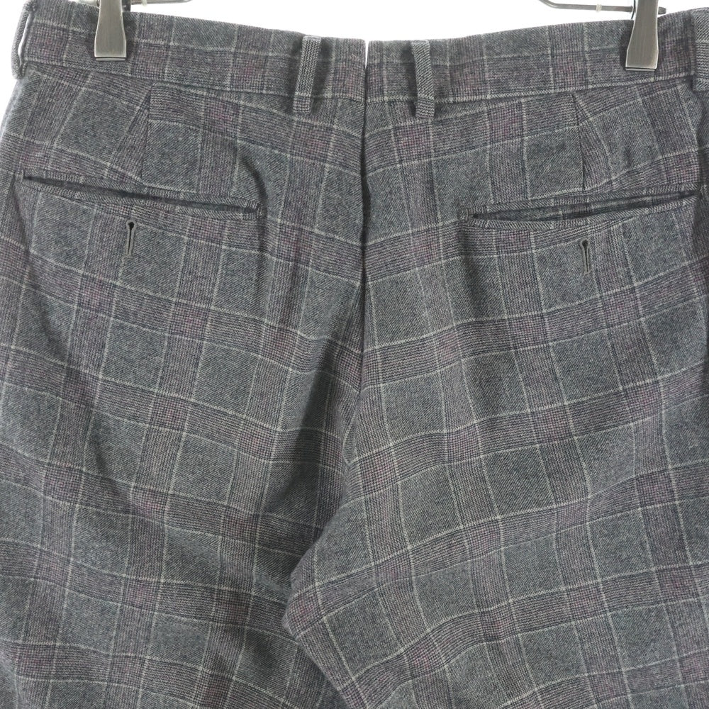 TOMORROWLAND PILGRIM(トゥモローランド ピルグリム) チェック柄 スーツトラウザー パンツ グレー