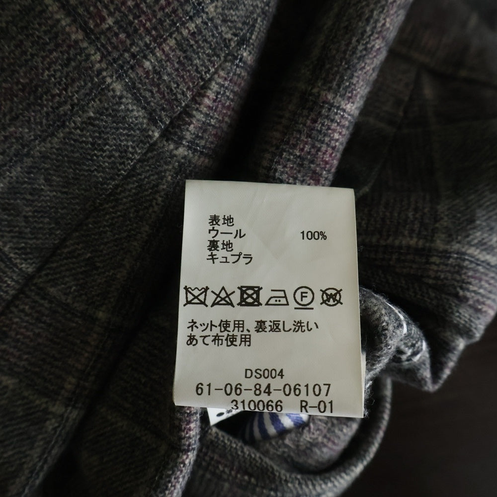 TOMORROWLAND PILGRIM(トゥモローランド ピルグリム) チェック柄 スーツトラウザー パンツ グレー