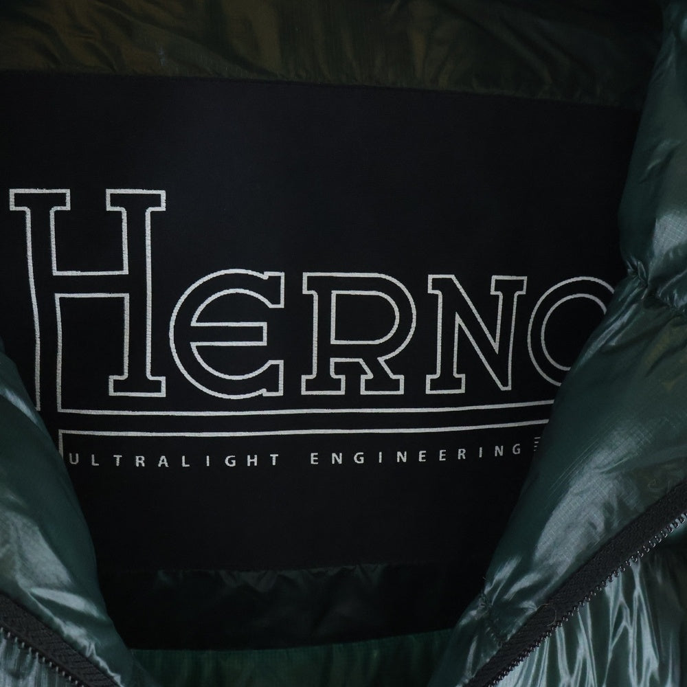 HERNO(ヘルノ) 7DENIER セッテデニール フーデッド ライトダウンジャケット グリーン PI0311U-19328-7800